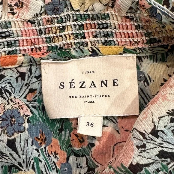 Sezane Floral Ruffle Blouse - Picture 6 of 7